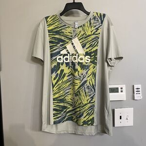 Adidas x Zoe Saldana Collection Top‎ Graphic Floral Performance Shirt Womens XL
